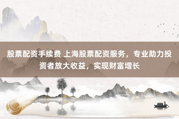 股票配資手續(xù)費 上海股票配資服務(wù)，專業(yè)助力投資者放大收益，實現(xiàn)財富增長
